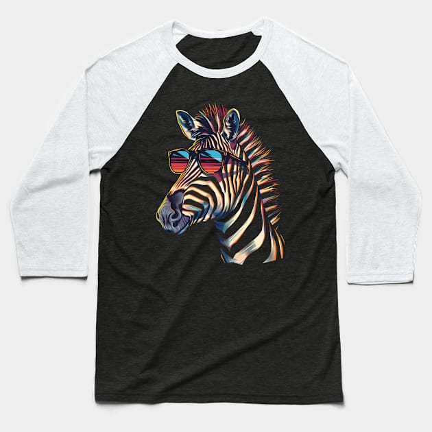 Zebra Adaptation Evolution Baseball T-Shirt by GodeleineBesnard